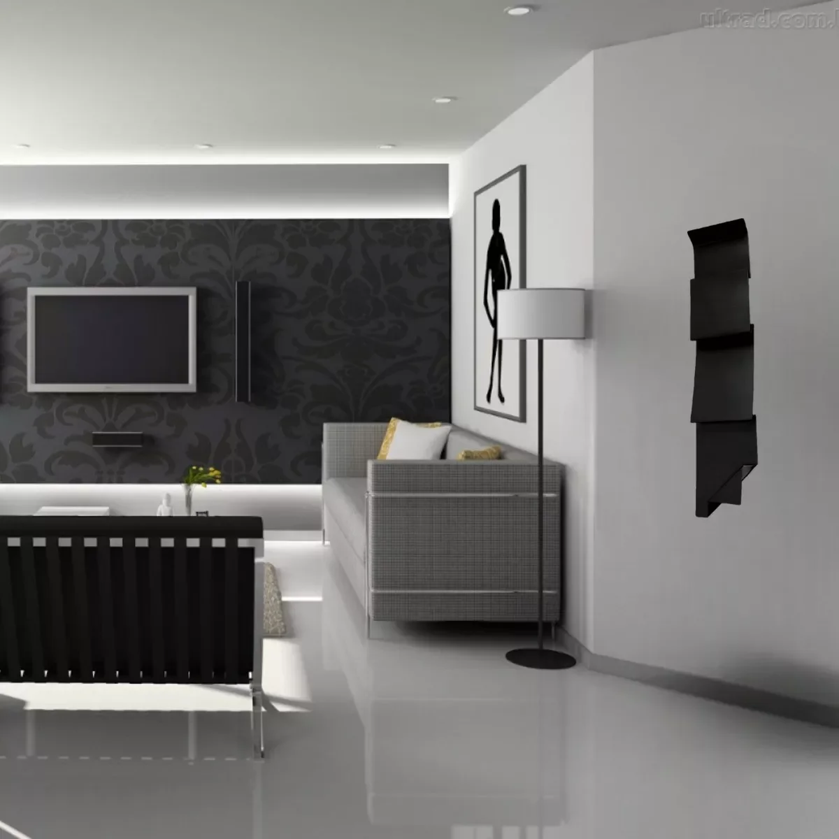 Ver imagem 2 de Decoração Escultura de Parede em Metal Casa Exclusivo no Brasil Home Decor Preto