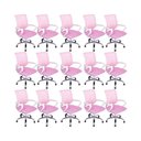 Ver imagem 1 de Kit 15 Cadeiras de Escritório Begonia Tela Mesh Ergonômico Rosa