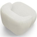 Ver imagem 7 de Kit 02 Poltronas Decorativa Orgânica Giratória para Sala Living Barolo L06 Bouclê Off White -
