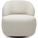 Ver imagem 3 de Kit 02 Poltronas Decorativa Orgânica Giratória para Sala Living Barolo L06 Bouclê Off White -