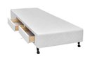 Ver imagem 1 de Cama Box Castor Solteiro Poli Branco com 2 Gavetas 100x200x27cm
