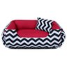 Enxoval Cama de Cachorro Dupla Face Lola - M - Chevron Vermelho - 3