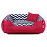Enxoval Cama de Cachorro Dupla Face Lola - M - Chevron Vermelho - 4