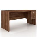 Ver imagem 1 de Mesa com 03 Gavetas para Home Office Me4113 Nogal - Tecno Mobili