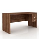 Ver imagem 2 de Mesa com 03 Gavetas para Home Office Me4113 Nogal - Tecno Mobili