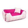 Cama de Cachorro Dupla Face Lola - GG - Listras Rosa - 2