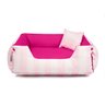 Cama de Cachorro Dupla Face Lola - GG - Listras Rosa - 1