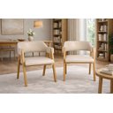 Ver imagem 2 de Poltrona Master Luxo em Couro Marfim Artesanal - Madeira de Demolição