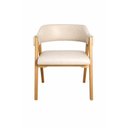 Ver imagem 4 de Poltrona Master Luxo em Couro Marfim Artesanal - Madeira de Demolição