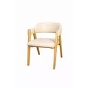 Ver imagem 6 de Poltrona Master Luxo em Couro Marfim Artesanal - Madeira de Demolição