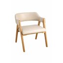 Ver imagem 3 de Poltrona Master Luxo em Couro Marfim Artesanal - Madeira de Demolição