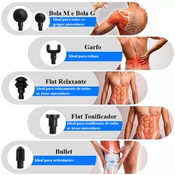 Pistola de Massagem Recarregável Phoenix Profissional Fisioterapia Alivio Muscular Sem Fio Com 20 Ve - 3