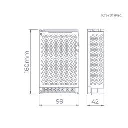 Fonte 12V Eco 100W Para Fita Led STELLA STH21894 - 3