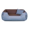 Cama de Cachorro Dupla Face Lola 65x50 Azul Poá Marrom - 2