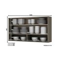 Ver imagem 3 de Cozinha Modulada Henn Connect Armário C/2 Nichos e 1 Porta Basculante C/vidro 120x67cm Duna-henn