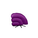 Ver imagem 2 de Poltrona Micheli 94cm Base Reclinável Veludo: Roxo