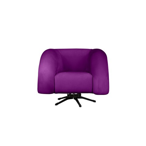 Poltrona Micheli 94cm Base Reclinável Veludo: Roxo