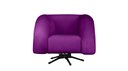 Ver imagem 1 de Poltrona Micheli 94cm Base Reclinável Veludo: Roxo