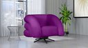 Ver imagem 4 de Poltrona Micheli 94cm Base Reclinável Veludo: Roxo