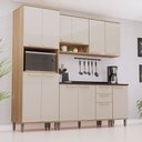 Ver imagem 1 de Cozinha Modulada Compacta 5 Peças com Tampos e sem Pia Isis Luciane Móveis