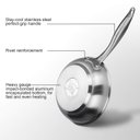 Ver imagem 2 de Duxtop Frigideira de Aço Inox 9.5” Compatível com Indução (prata)