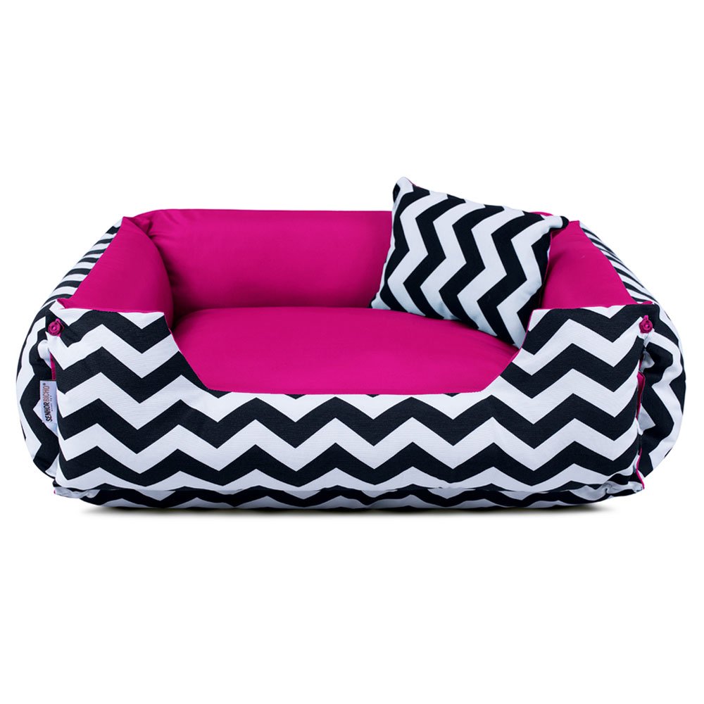 Enxoval Cama de Cachorro Dupla Face Lola - EGG - Chevron Pink - 3