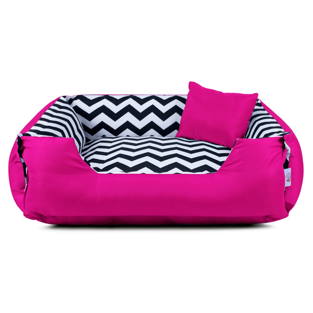 Enxoval Cama de Cachorro Dupla Face Lola - EGG - Chevron Pink - 4