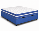 Ver imagem 2 de Kit Cama Box Baú Casal 138x188 cm + Colchão Molas Bonnel Casal 24 cm Azul Suede