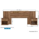 Ver imagem 2 de Painel Cama Box Madeirado Jatoba-ebano Casal-queen Havana Plus 2 Mesas C- 2 Gavetas Jatoba-ebano -