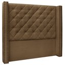 Ver imagem 1 de Cabeceira Estofada Cama Box Casal King Size Alteza 195cm Suede Caramelo - Desk Design