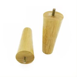 Kit 10 Pés Madeira Maciça 8cm Sofá Móvel Cama Box Queen King - 6
