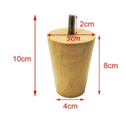 Kit 10 Pés Madeira Maciça 8cm Sofá Móvel Cama Box Queen King - 2