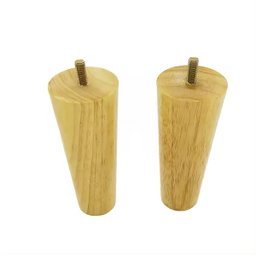 Kit 10 Pés Madeira Maciça 8cm Sofá Móvel Cama Box Queen King - 8