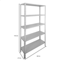 Ver imagem 3 de Kit 2 Estante Aço 5 Prateleiras Suporta 100Kg W3 10071