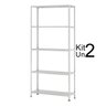 Kit 2 Estante Aço 5 Prateleiras Suporta 100Kg W3 10071 - 1
