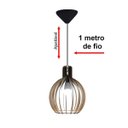 Ver imagem 4 de Lustre Luminária Pendente de Madeira Mdf Mod. Acácia
