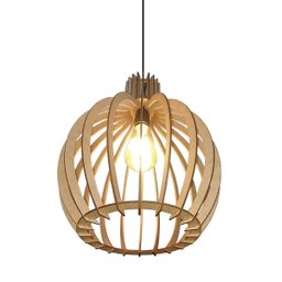 Lustre Luminária Pendente de Madeira Mdf Mod. Acácia - 2