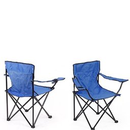 Cadeira Camping Dobravel Com Braço Porta Copo Com Bolsa Para Transportar Camping Azul - 3