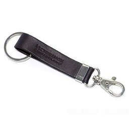 Chaveiro em couro com mosquetão e argola victorinox 4.1853 - 2
