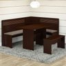 Conjunto Canto Alemão Mesa com 1 Banco Marci Espresso Móveis - 1