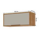 Ver imagem 3 de Armário Aéreo Geladeira Aurea 80 Cm 1 Porta Cinamomo/off White