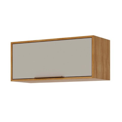 Armário Aéreo Geladeira Aurea 80 Cm 1 Porta Cinamomo/off White