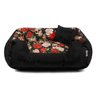 Enxoval Cama de Cachorro Dupla Face Lola Senhor Bicho - G - Caveiras Preto - 4
