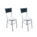 Ver imagem 1 de 2 Cadeiras Cinza para Cozinha Viena:Branco