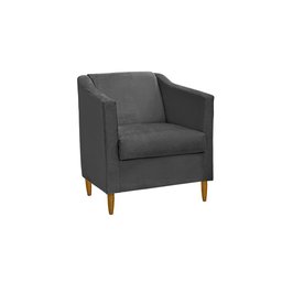 Poltrona Decorativa Tila Sala Recepção Escritório - Lobo Shopp:cinza - 1