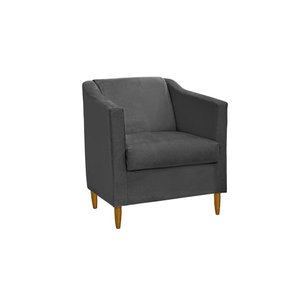 Poltrona Decorativa Tila Sala Recepção Escritório - Lobo Shopp:cinza