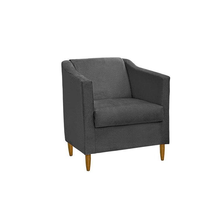 Poltrona Decorativa Tila Sala Recepção Escritório - Lobo Shopp:cinza Poltrona Decorativa Tila Sala Recepção Escritório - Lobo Shopp:cinza