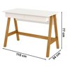 Kit 2 Mesas Para Computador 129X130 Branco Nature Tebar - 7