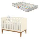 Ver imagem 1 de Berço Americano Unique Off White Eco Wood com Colchão Gazin - Matic