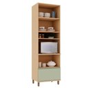 Ver imagem 4 de Paneleiro para Cozinha Lótus 3 Portas 2 Prateleiras MDF 70cm Verde Luciane Móveis com Gaveta